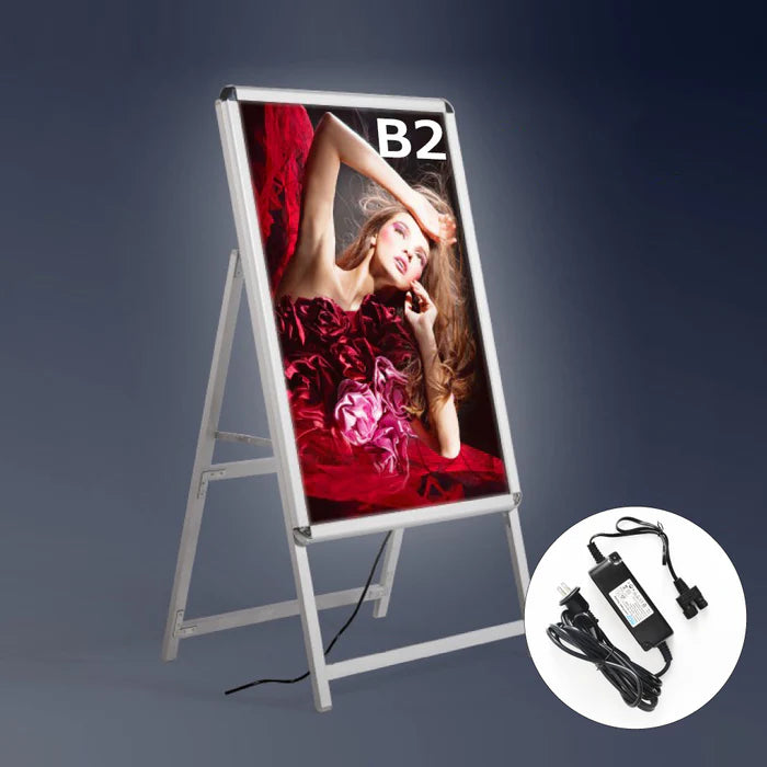 A型LEDライトパネル グリップ式 B2 片面 シルバー・ブラック alp-b2s-sv