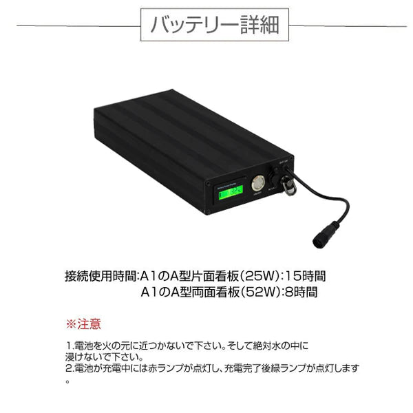 A型LEDライトパネル バッテリー充電式 A1 両面 シルバー・ブラック bat-alp-a1d