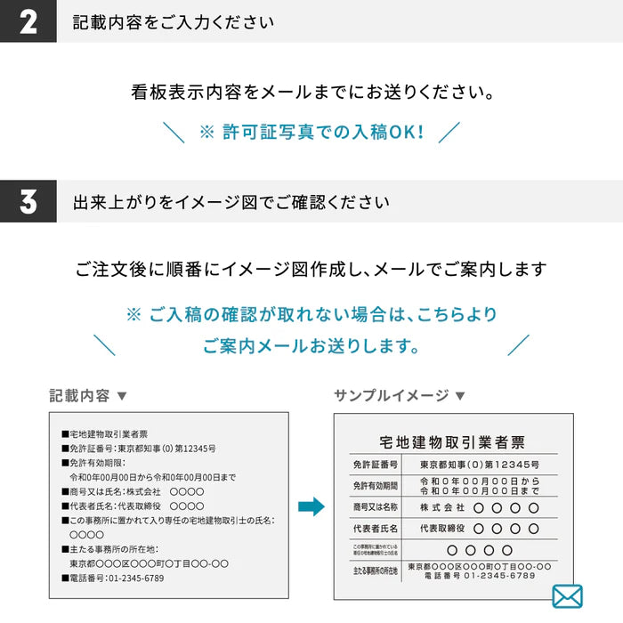 令和7年改正版 宅地建物取引業者票 透明クリア W450×H350mm 法定看板 事務所用 gspl-3tr