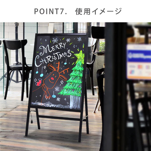 A型ライティングボード マーカー用 片面 LED発光 ブラック 店舗用 看板 メニュー看板 rgb-bsm-110