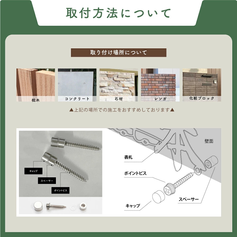 日本製 表札 おしゃれ 戸建て アイアン ステンレス表札 漢字+英字の組み合わせ表札 戸建て おしゃれ 門柱 玄関 かっこいい おしゃれ かわいい 小さいサイズ DIY sh-s0027