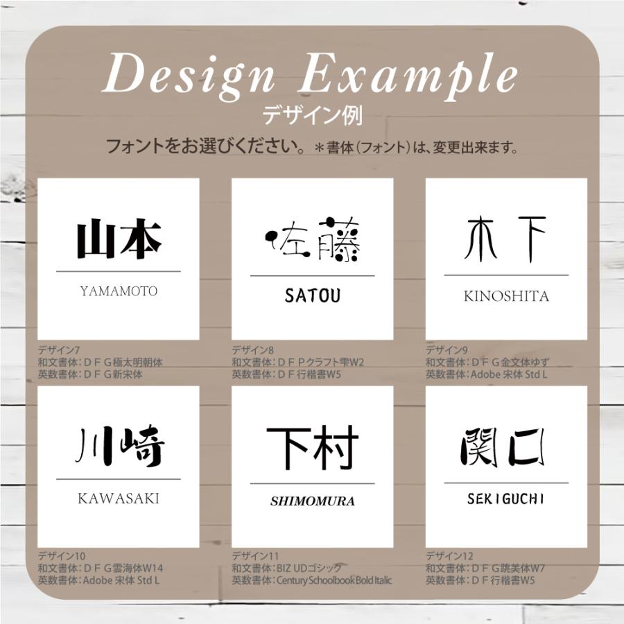 日本製 アクリル×二層板表札 ステンレス調 レーザー彫刻 戸建て・マンション対応 室名札 ドアプレート 選べる4サイズ da2-w100b