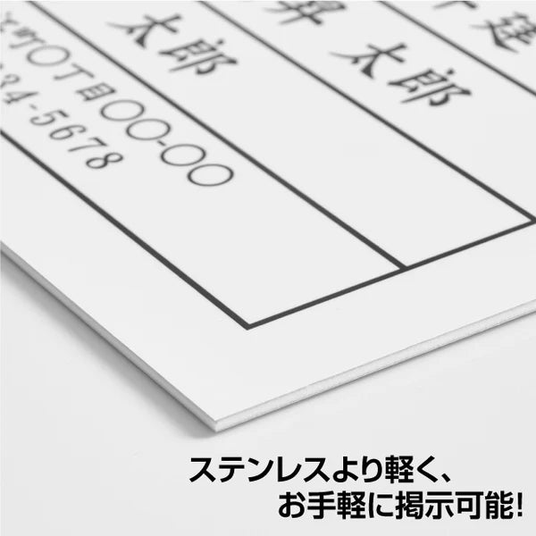 2枚セット 宅地建物取引業者票+報酬額票 W450×H350mm 大理石風デザイン 内容印刷込み 法定看板 tr-marble-2set