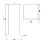 LED看板 電飾スタンド看板 4面表示 内照式 W640×H1390mm 店舗用看板 シルバー ブラック F4-1390