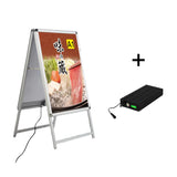 A型LEDライトパネル バッテリー充電式 A1 両面 シルバー・ブラック bat-alp-a1d