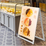 A型スタンド看板 B2サイズ 化粧ビスタイプ 片面仕様 屋内対応 耐候 軽量 アルミフレーム スタイリッシュ スタンドサイン 店舗用看板 シルバー aas-b2s