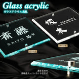 アクリル表札 W105×H105mm｜戸建て・門柱・ポスト対応 おしゃれ番地プレート gs-nmpl-1032