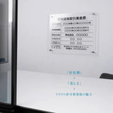 令和7年改正版 宅地建物取引業者票 透明クリア W450×H350mm 法定看板 事務所用 gspl-3tr