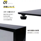 LED内照式看板 W500×H607 日本製｜アクリル電飾サイン・単色印刷込み・店舗用箱型看板（屋内・昼光色）lkb-22