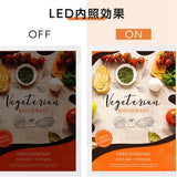 LEDポスターパネル 屋内用 B2 四辺開閉式 シルバー/ブラック W534×H746mm ポスターフレーム LEDパネル ipg2515-b2