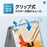 A型スタンド看板 激安コスパタイプ A1 両面 シルバー jc-a1-d