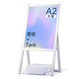 A型スタンド看板 A2 片面 屋外対応 防風 店舗用 風対策スタンド看板 シルバー JYA2-S-P-2SET