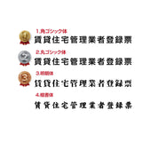 賃貸住宅管理業者登録票 高級額付き 法定看板 事務所用 標識板 kin14