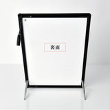 LEDポスターパネル 屋内用 A4 薄型 スライド式 シルバー/ブラック W212.5×H305mm ポスターフレーム LEDパネル led-pu-a4