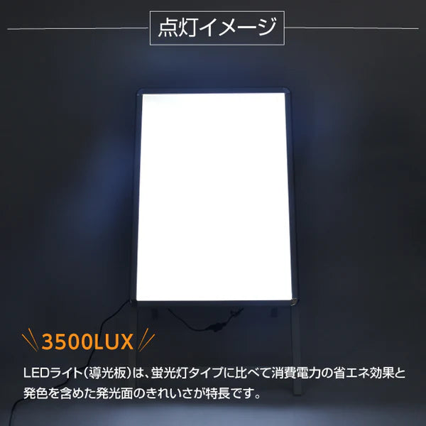 A型LEDライトパネル グリップ式 A1 片面 シルバー・ブラック lps-a1s