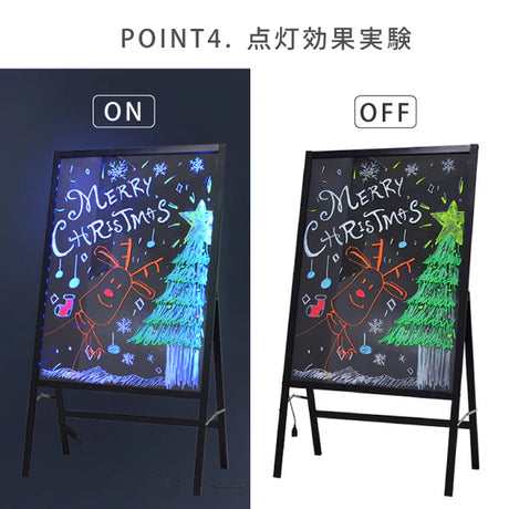 A型ライティングボード マーカー用 片面 LED発光 ブラック 店舗用 看板 メニュー看板 rgb-bsm-110