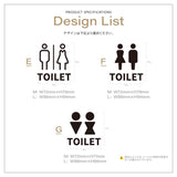 【TOILET】男女トイレ表示 ピクトサイン ブラック/ホワイト アクリルt5mm トイレ案内 picsgn-ml