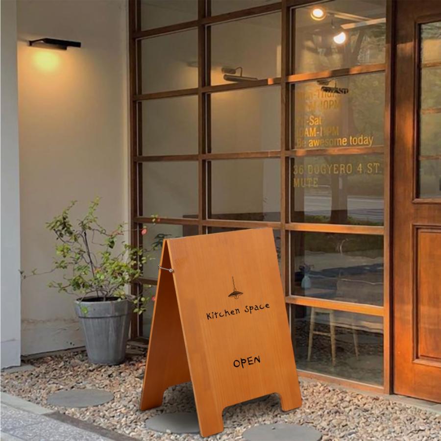 A型スタンド看板木製 両面印刷対応 W350×H490 屋内用 オーダーメイド 店舗用サイン lkb-21