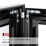 LEDポスターパネル A1サイズ 屋外対応 防犯鍵付き 薄型 W694×H941mm ポスターフレーム LEDパネル ブラック T003-2-A1