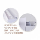 LED電飾スタンド看板 両面表示 キャスター付 内照式 店舗用看板 シルバー ブラック TK-LED-N450